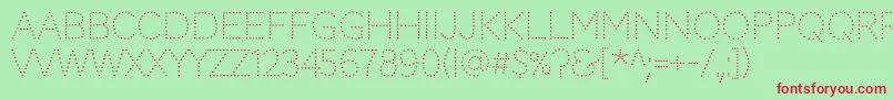 CodystarRegular Font – Red Fonts on Green Background