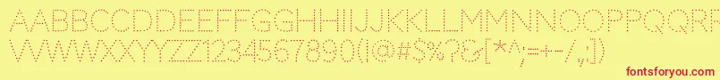 CodystarRegular Font – Red Fonts on Yellow Background