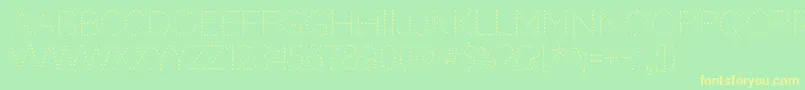 CodystarRegular Font – Yellow Fonts on Green Background