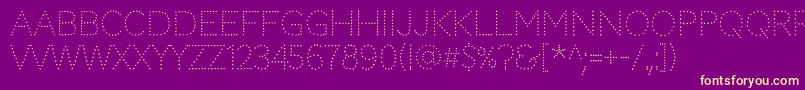 CodystarRegular Font – Yellow Fonts on Purple Background