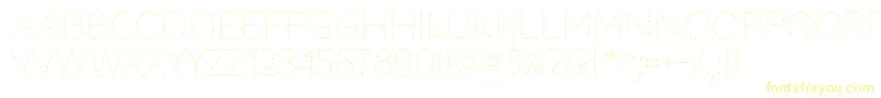 Шрифт CodystarRegular – жёлтые шрифты на белом фоне