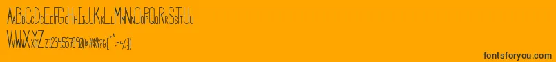 HbmSerenityBook-Schriftart – Schwarze Schriften auf orangefarbenem Hintergrund