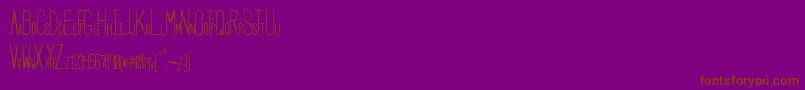Шрифт HbmSerenityBook – коричневые шрифты на фиолетовом фоне
