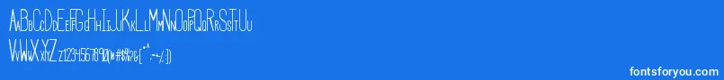 Czcionka HbmSerenityBook – białe czcionki na niebieskim tle