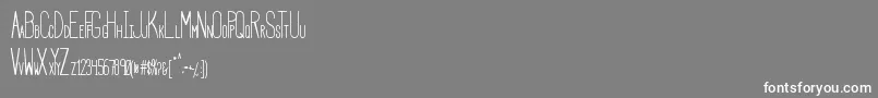 フォントHbmSerenityBook – 灰色の背景に白い文字