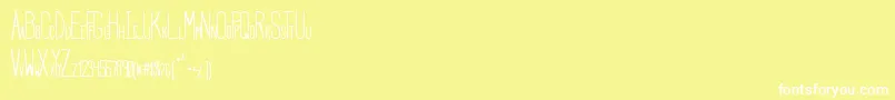 Шрифт HbmSerenityBook – белые шрифты на жёлтом фоне