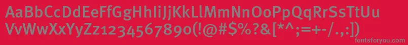 MetaproMedium Font – Gray Fonts on Red Background