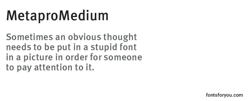 MetaproMedium Font