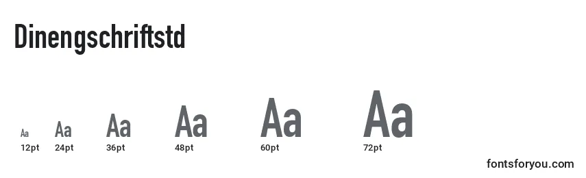 Размеры шрифта Dinengschriftstd