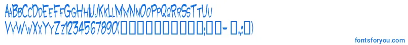 フォントGrooteskBold – 白い背景に青い文字