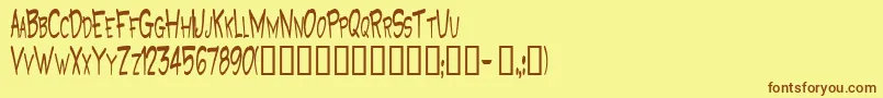 fuente GrooteskBold – Fuentes Marrones Sobre Fondo Amarillo