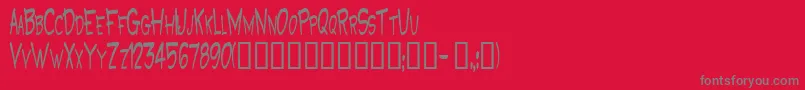 fuente GrooteskBold – Fuentes Grises Sobre Fondo Rojo