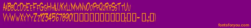 GrooteskBold Font – Orange Fonts on Purple Background