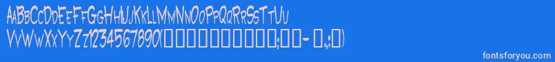 fuente GrooteskBold – Fuentes Rosadas Sobre Fondo Azul