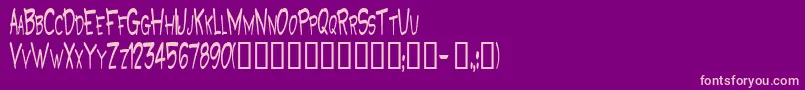 Czcionka GrooteskBold – różowe czcionki na fioletowym tle