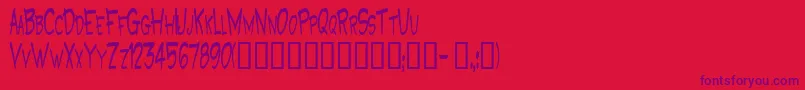GrooteskBold Font – Purple Fonts on Red Background