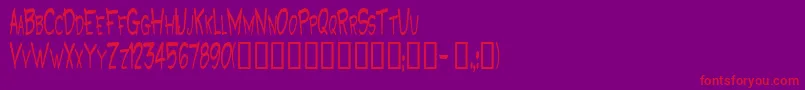 GrooteskBold Font – Red Fonts on Purple Background