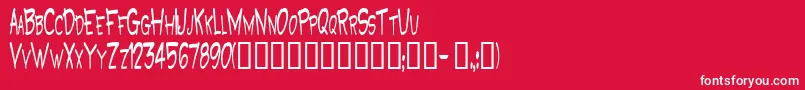 GrooteskBold Font – White Fonts on Red Background