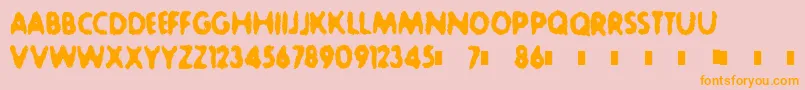 SludgeBucket Font – Orange Fonts on Pink Background