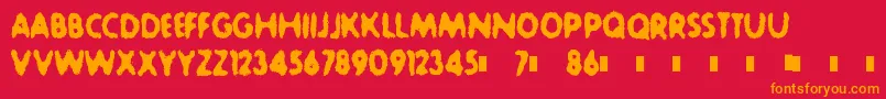 SludgeBucket Font – Orange Fonts on Red Background