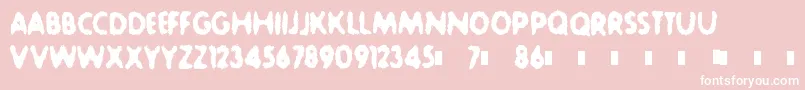 SludgeBucket Font – White Fonts on Pink Background