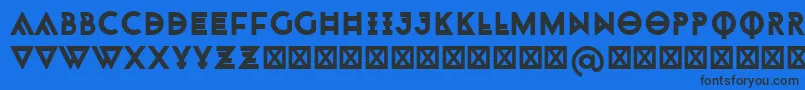 Monohipster Font – Black Fonts on Blue Background