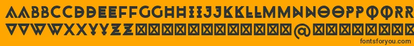 Monohipster Font – Black Fonts on Orange Background