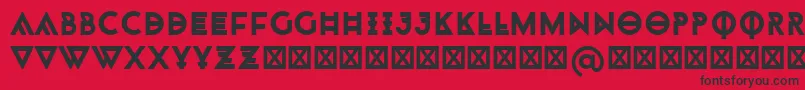 Monohipster Font – Black Fonts on Red Background