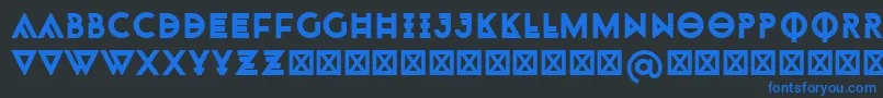 Monohipster Font – Blue Fonts on Black Background