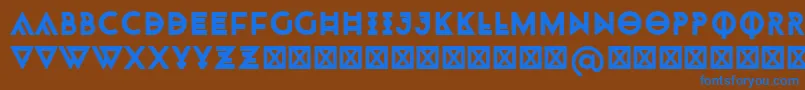 Monohipster Font – Blue Fonts on Brown Background