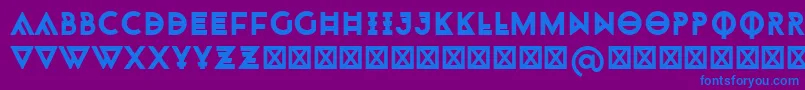Monohipster Font – Blue Fonts on Purple Background