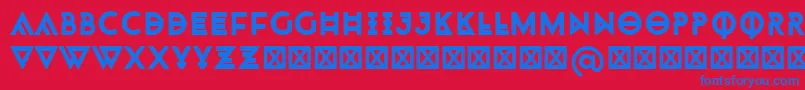 Monohipster Font – Blue Fonts on Red Background