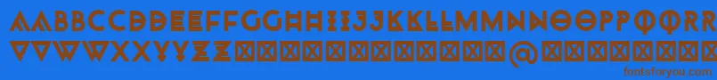 Monohipster Font – Brown Fonts on Blue Background