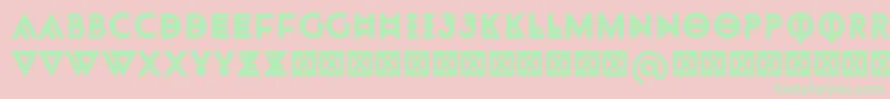 Monohipster Font – Green Fonts on Pink Background