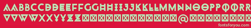 More about Monohipster Font Monohipster Font – Green Fonts on Red Background