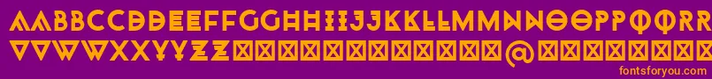 Fonte Monohipster – fontes laranjas em um fundo violeta