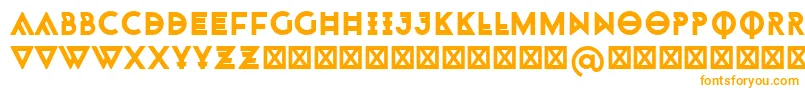 Monohipster Font – Orange Fonts on White Background