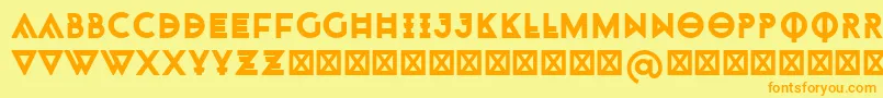 Monohipster Font – Orange Fonts on Yellow Background