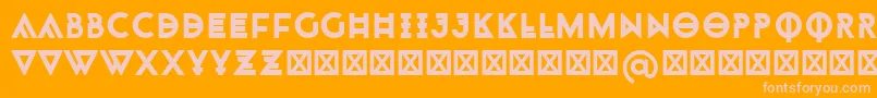 Monohipster Font – Pink Fonts on Orange Background