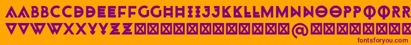 Monohipster Font – Purple Fonts on Orange Background