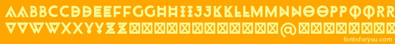 Monohipster Font – Yellow Fonts on Orange Background