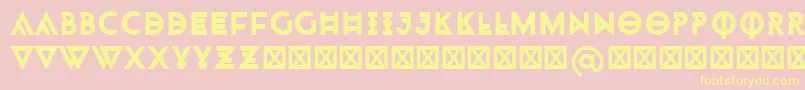 Monohipster Font – Yellow Fonts on Pink Background