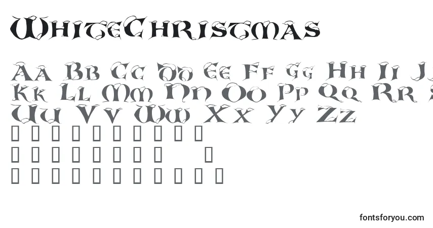 A fonte WhiteChristmas – alfabeto, números, caracteres especiais