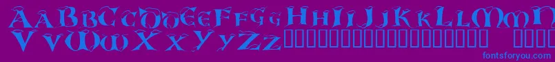 WhiteChristmas Font – Blue Fonts on Purple Background