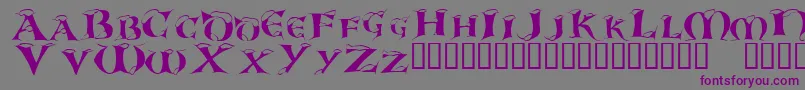 WhiteChristmas Font – Purple Fonts on Gray Background