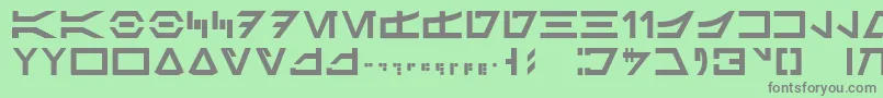 フォントNewaurabesh – 緑の背景に灰色の文字