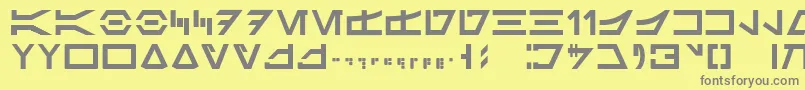 フォントNewaurabesh – 黄色の背景に灰色の文字