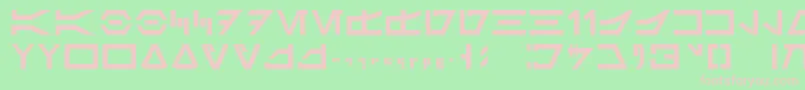 Newaurabesh Font – Pink Fonts on Green Background