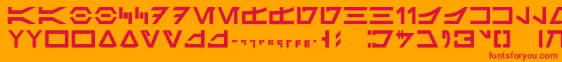 Newaurabesh Font – Red Fonts on Orange Background
