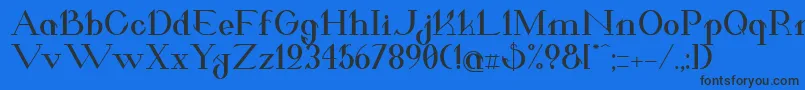 ValkyrieBoldExtended Font – Black Fonts on Blue Background